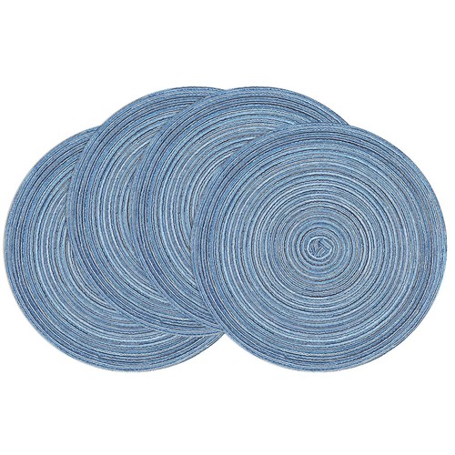 Round braided placemats set - braided, of