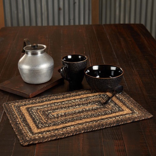 Placemat espresso jute rustic - placemat,
