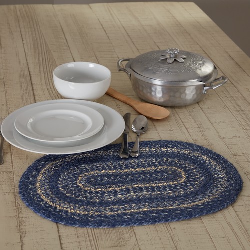 Placemat great falls blue jute - great,