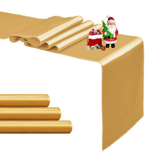 Old gold satin table - gold,