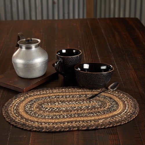 Placemat espresso jute - placemat, rustic