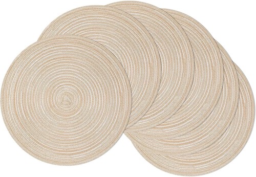 Round placemats set 6 - of,
