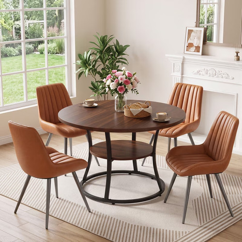 Round dining table - round, set
