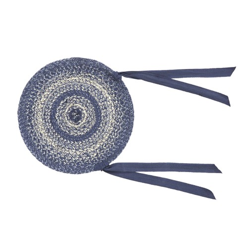 Farmhouse chair pad blue - 15,