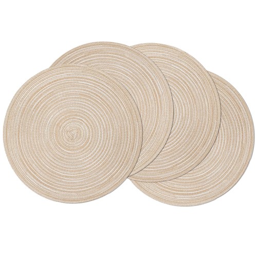 Shacos round braided placemats - round,
