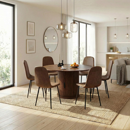 Round dining table set - round, for